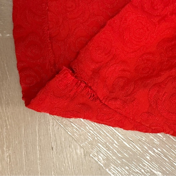 C. Luce Vibrant Red Textured Mini Dress Cut-Out back - Picture 8 of 9